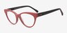 Jane Birkin Berry Red AcetateEyeglass Frames from EyeBuyDirect, Angle View