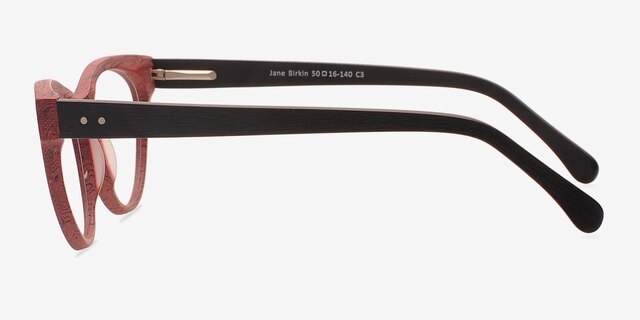 Jane Birkin Berry Red AcetateEyeglass Frames from EyeBuyDirect, Side View