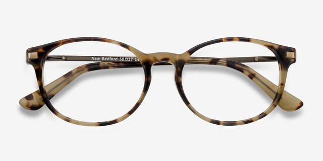 New Bedford Bronze & Tortoise AcetateEyeglass Frames from EyeBuyDirect, Closed View