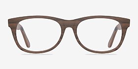 Panama Brown/Striped Acétate Montures de lunettes de vue d'EyeBuyDirect, Vue de Face