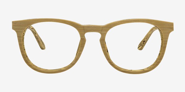 Providence Yellow Wood-texture Eyeglass Frames