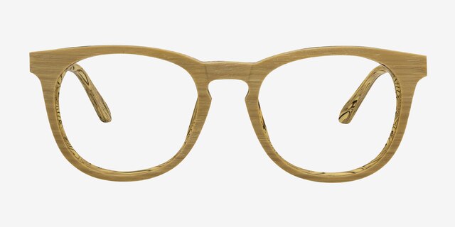 Providence Yellow Wood-textureEyeglass Frames from EyeBuyDirect, Front View