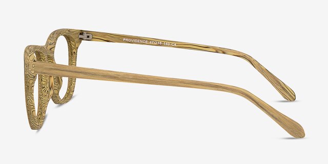 Providence Yellow Wood-textureEyeglass Frames from EyeBuyDirect, Side View