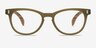 Sahara Vert Mat AcétateMontures de lunettes de vue d'EyeBuyDirect, Vue de Face