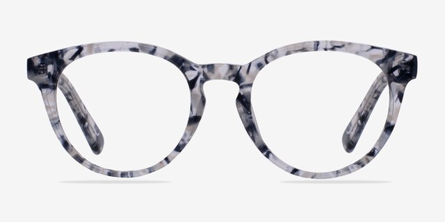 Stanford Blue & Floral AcetateEyeglass Frames from EyeBuyDirect, Front View