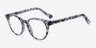 Stanford Blue & Floral AcetateEyeglass Frames from EyeBuyDirect, Angle View