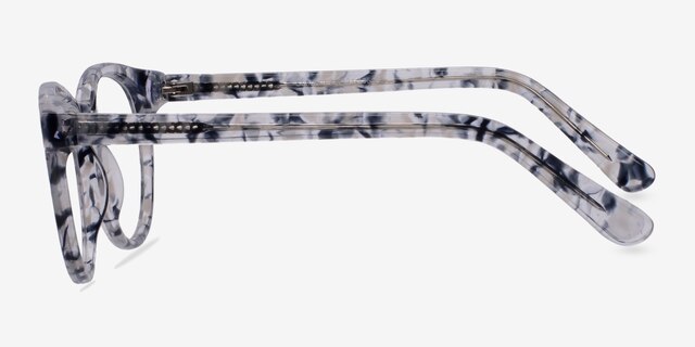 Stanford Blue & Floral AcetateEyeglass Frames from EyeBuyDirect, Side View