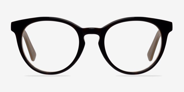 Stanford Brun AcétateMontures de lunettes de vue d'EyeBuyDirect, Vue de Face
