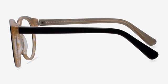 Stanford Brun AcétateMontures de lunettes de vue d'EyeBuyDirect, Vue de Côté