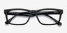 Seattle Noir AcétateMontures de lunettes de vue d'EyeBuyDirect, Vue Rapprochée