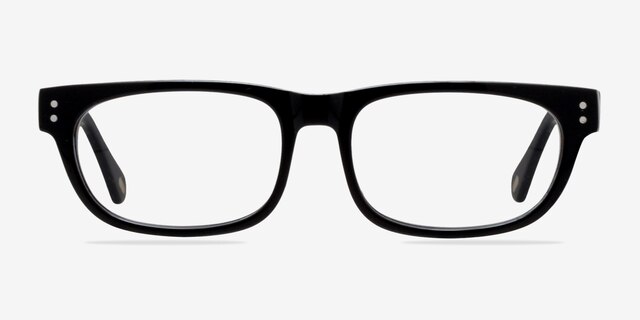 Oslo Shiny Black AcetateEyeglass Frames from EyeBuyDirect, Front View