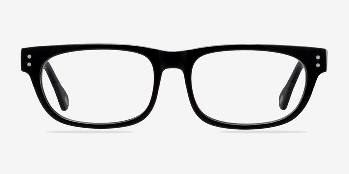 Oslo Shiny Black Acetate Eyeglass Frames from EyeBuyDirect