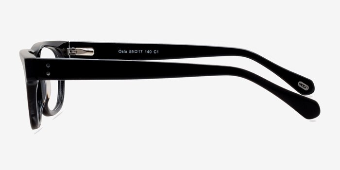 Oslo Shiny Black Acetate Eyeglass Frames from EyeBuyDirect