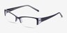 Diane Navy PlasticEyeglass Frames from EyeBuyDirect, Angle View