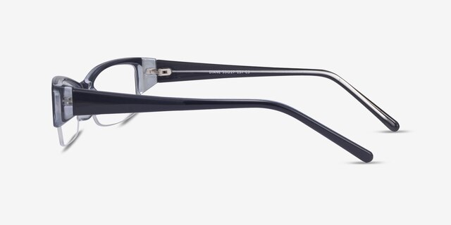 Diane Navy PlasticEyeglass Frames from EyeBuyDirect, Side View
