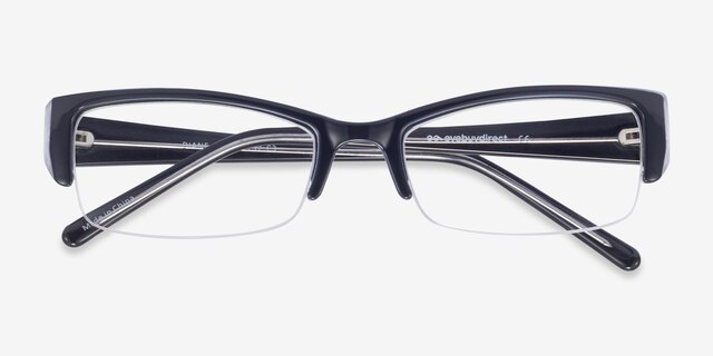 Diane Navy PlasticEyeglass Frames from EyeBuyDirect, Closed View