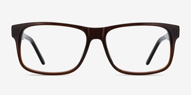 Sydney Brown AcetateEyeglass Frames from EyeBuyDirect, Front View