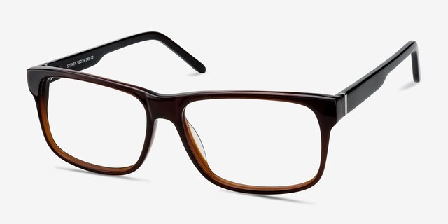 Sydney Brown AcetateEyeglass Frames from EyeBuyDirect, Angle View