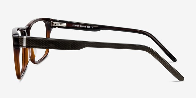 Sydney Brown AcetateEyeglass Frames from EyeBuyDirect, Side View