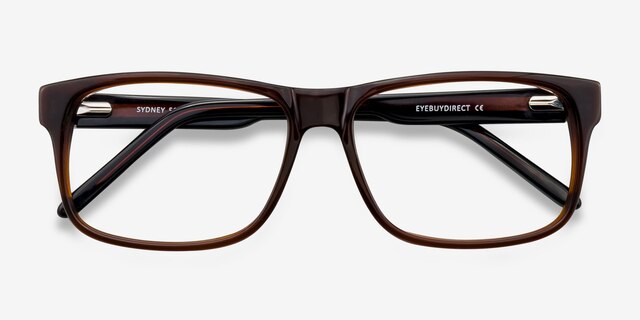 Sydney Brown AcetateEyeglass Frames from EyeBuyDirect, Closed View