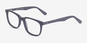 Bristol Matte Navy Acétate Montures de lunettes de vue d'EyeBuyDirect, Vue d'Angle