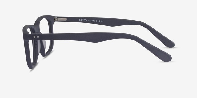 Bristol Matte Navy AcetateEyeglass Frames from EyeBuyDirect, Side View