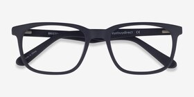 Bristol Matte Navy Acétate Montures de lunettes de vue d'EyeBuyDirect, Vue Rapprochée