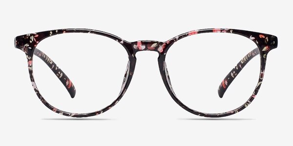 Chilling Red/Floral Plastic Eyeglass Frames