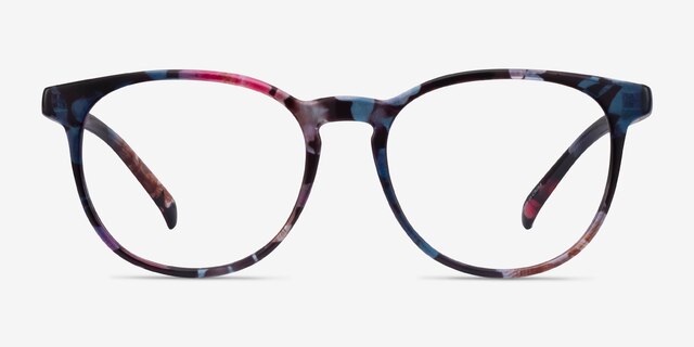 Chilling Pink & Floral PlasticEyeglass Frames from EyeBuyDirect, Front View