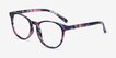 Chilling Pink & Floral PlasticEyeglass Frames from EyeBuyDirect, Angle View