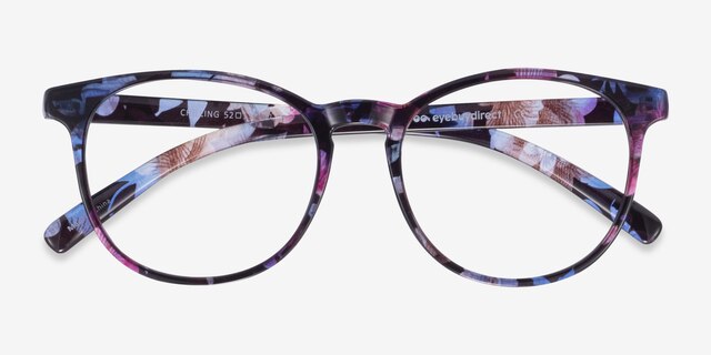 Chilling Pink & Floral PlasticEyeglass Frames from EyeBuyDirect, Closed View