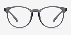 Chilling Matte Gray Plastique Montures de lunettes de vue d'EyeBuyDirect, Vue de Face