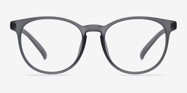 Chilling Matte Gray Plastic Eyeglass Frames