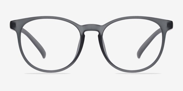 Chilling Matte Gray PlastiqueMontures de lunettes de vue d'EyeBuyDirect, Vue de Face
