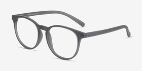 Chilling Matte Gray Plastique Montures de lunettes de vue d'EyeBuyDirect, Vue d'Angle