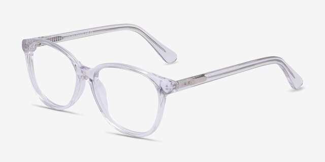 Hepburn Clear AcetateEyeglass Frames from EyeBuyDirect, Angle View