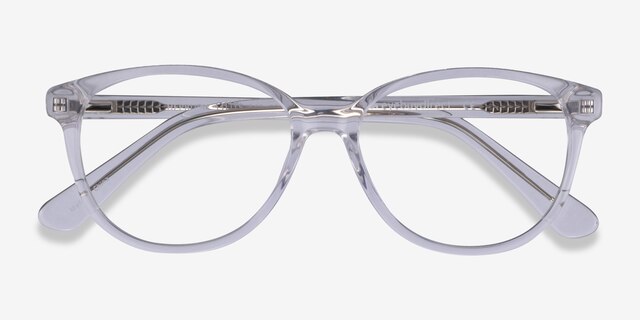 Hepburn Clear AcetateEyeglass Frames from EyeBuyDirect, Closed View