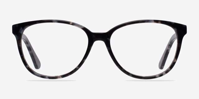 Hepburn Gray & Floral AcétateMontures de lunettes de vue d'EyeBuyDirect, Vue de Face