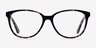 Hepburn Gray & Floral AcétateMontures de lunettes de vue d'EyeBuyDirect, Vue de Face