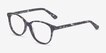 Hepburn Gray & Floral AcetateEyeglass Frames from EyeBuyDirect, Angle View