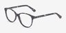 Hepburn Gray & Floral AcétateMontures de lunettes de vue d'EyeBuyDirect, Vue d'Angle