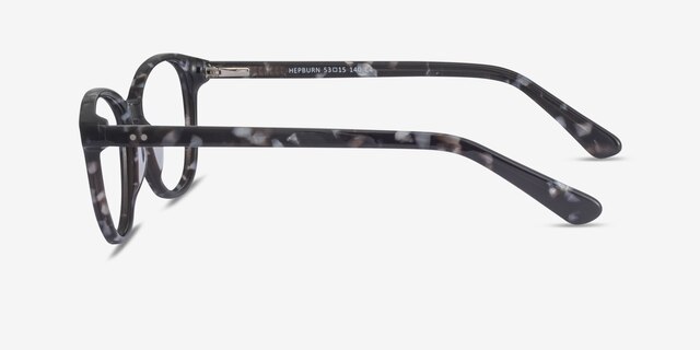 Hepburn Gray & Floral AcétateMontures de lunettes de vue d'EyeBuyDirect, Vue de Côté