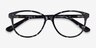 Hepburn Gray & Floral AcétateMontures de lunettes de vue d'EyeBuyDirect, Vue Rapprochée