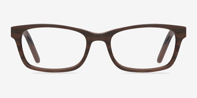 Mesquite Brown Wood-textureEyeglass Frames from EyeBuyDirect, Front View