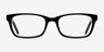 Mesquite Noir AcétateMontures de lunettes de vue d'EyeBuyDirect, Vue de Face