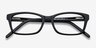 Mesquite Noir AcétateMontures de lunettes de vue d'EyeBuyDirect, Vue Rapprochée