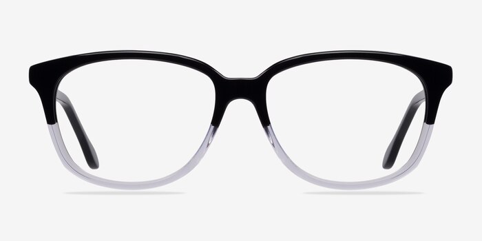 Escapee Clear/Black Acetate Eyeglass Frames from EyeBuyDirect