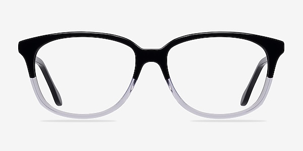Escapee Clear/Black Acétate Montures de lunettes de vue