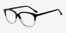 Escapee Clear & Black AcetateEyeglass Frames from EyeBuyDirect, Angle View