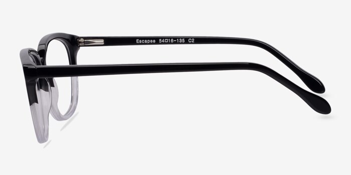Escapee Clear/Black Acetate Eyeglass Frames from EyeBuyDirect